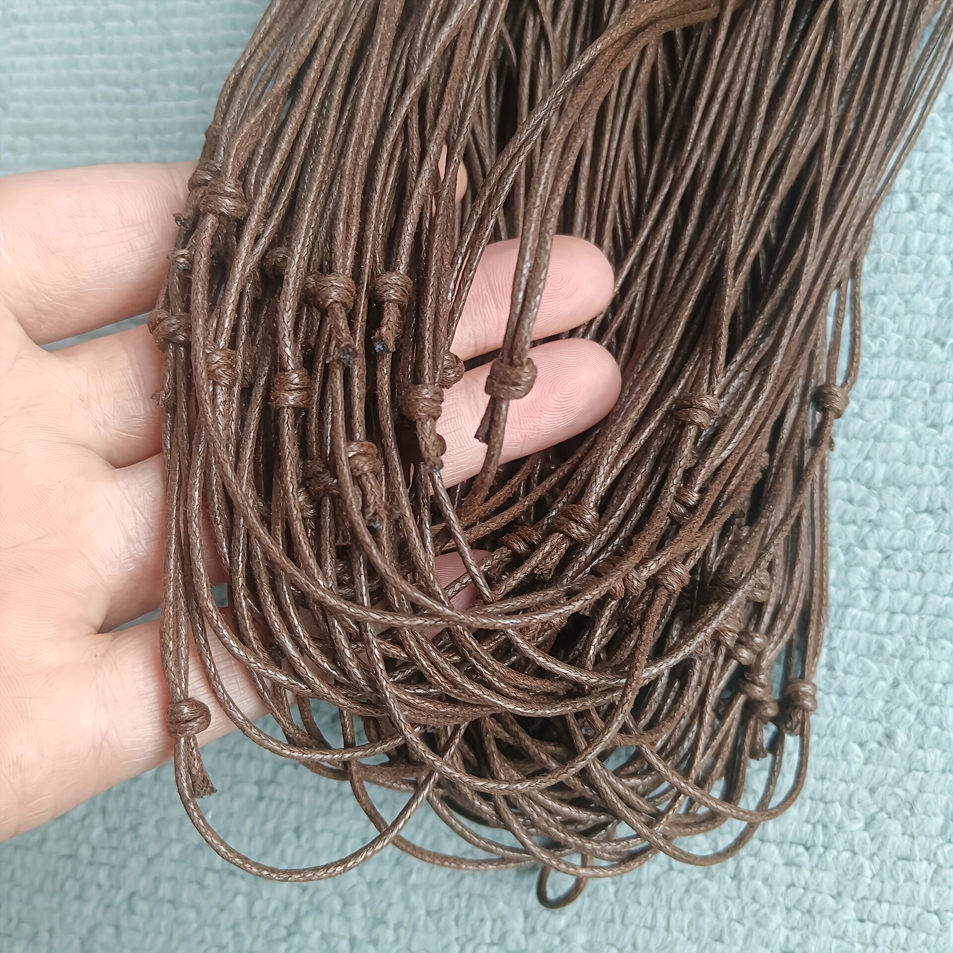 5pcs Adjustable Black Hemp Cord Chain Necklaces